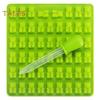 Silikon-Gummiform mit 53 Mulden, BPA-frei, antihaftbeschichtet, lebensmittelecht, Teddybär-Süßigkeitsform mit Tropfer, Geleeform, Schokoladenform