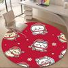 1PC Chiikawa Office Round Area Rug Suitable For Office, Under Office Chairs Bedroom Living Room Home Decor, Room Deco T1224012