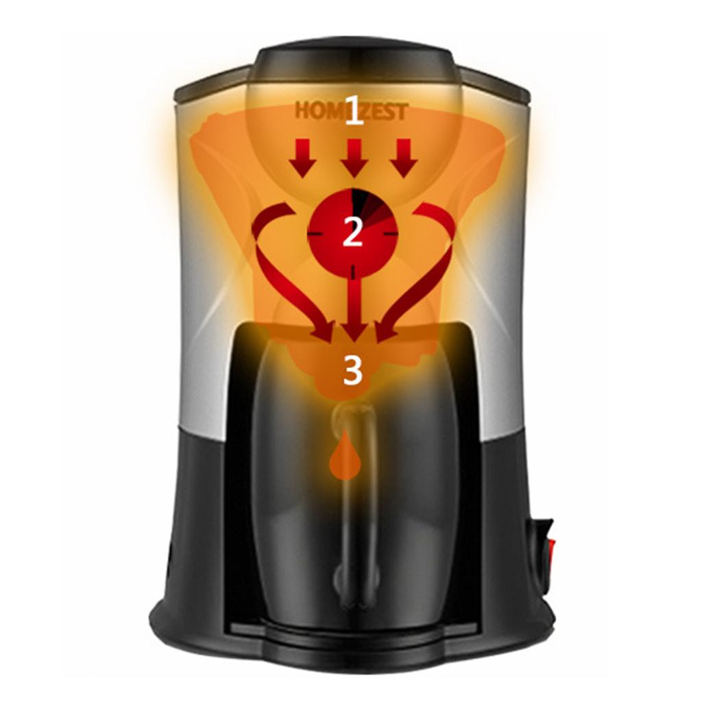 Cup Drip Coffee Maker American Coffee Machine Stainless Steel Coffee Maker Single Serve with Cup for Household Office Personal