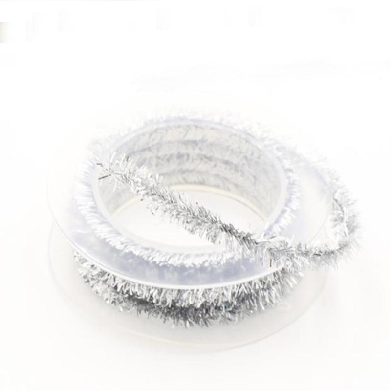 1.5M 1Pcs Christmas Wire Wreath Colorful Strip Christmas Tree Decor Props Line Wreath Ribbon DIY Crafts for Home Party Decor