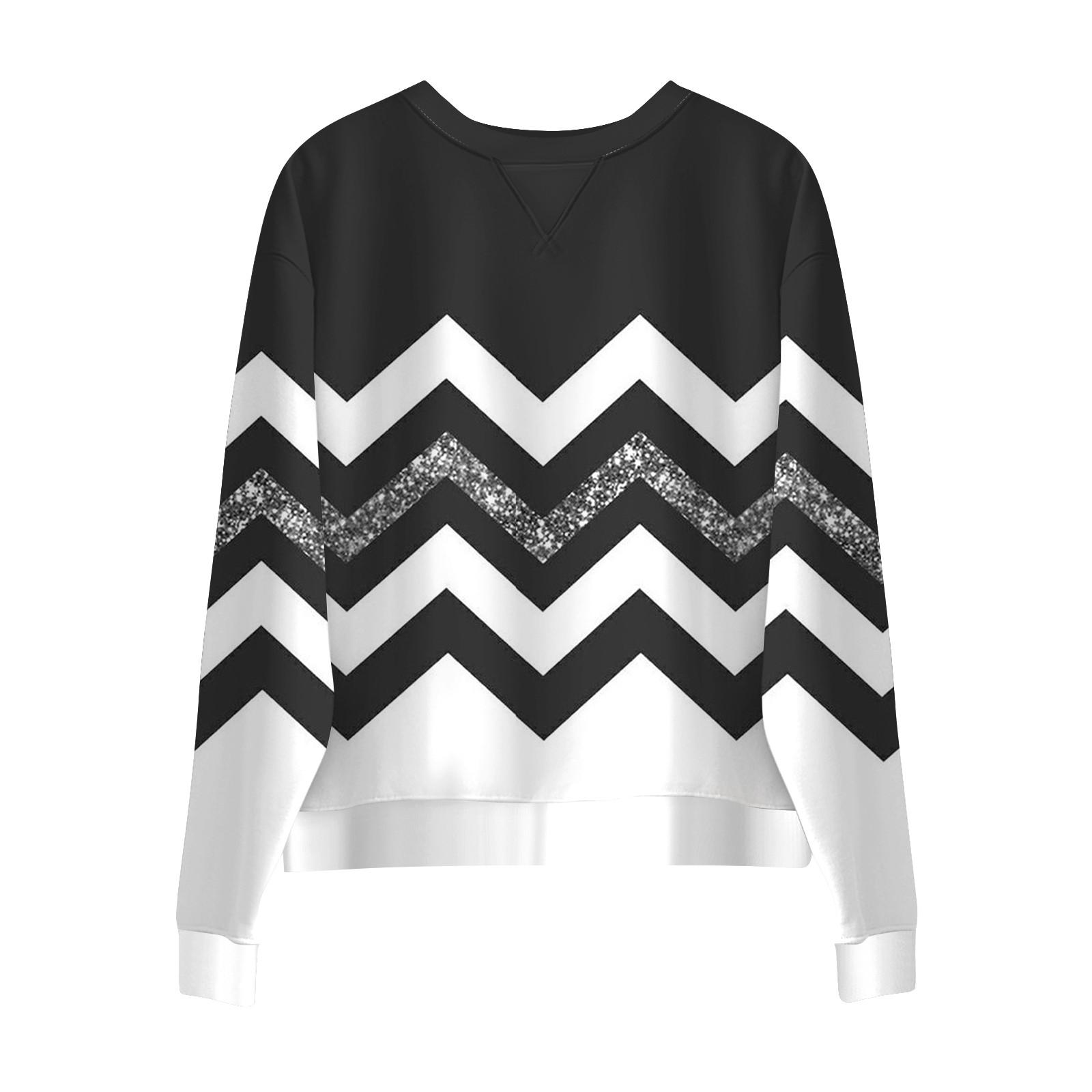 Женский повседневный полосатый пуловер — фото 4