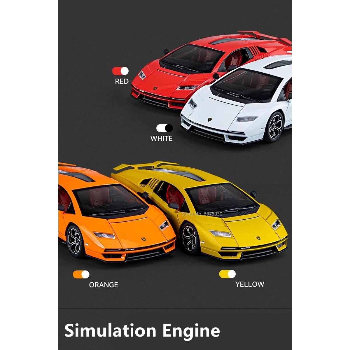 1/24 Lamborghini Countach LPI800-4 сплав спортивная модель автомобиля литая игрушечная — фото 12