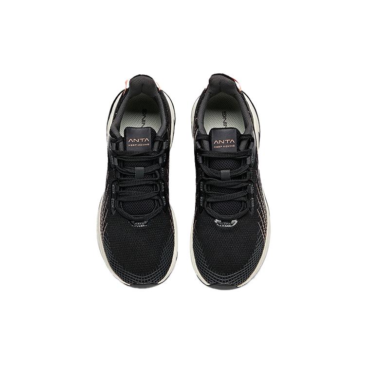 New Anta Running Collection Low-Top Running Shoes Women's Black Red White 12945555-2