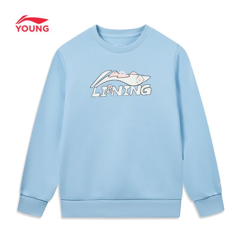 Li-Ning Girls' Kids' Soft Pullover Printed Sweatshirt