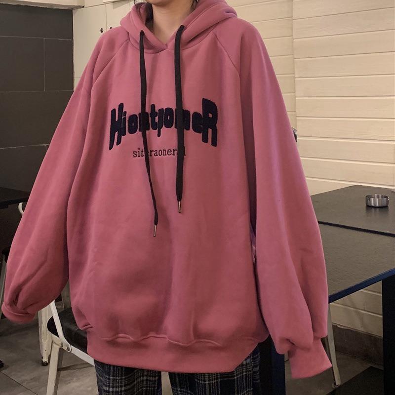 Cotton Sweater Women's Hooded Thin Jacket Trendy Harajuku Loose Top