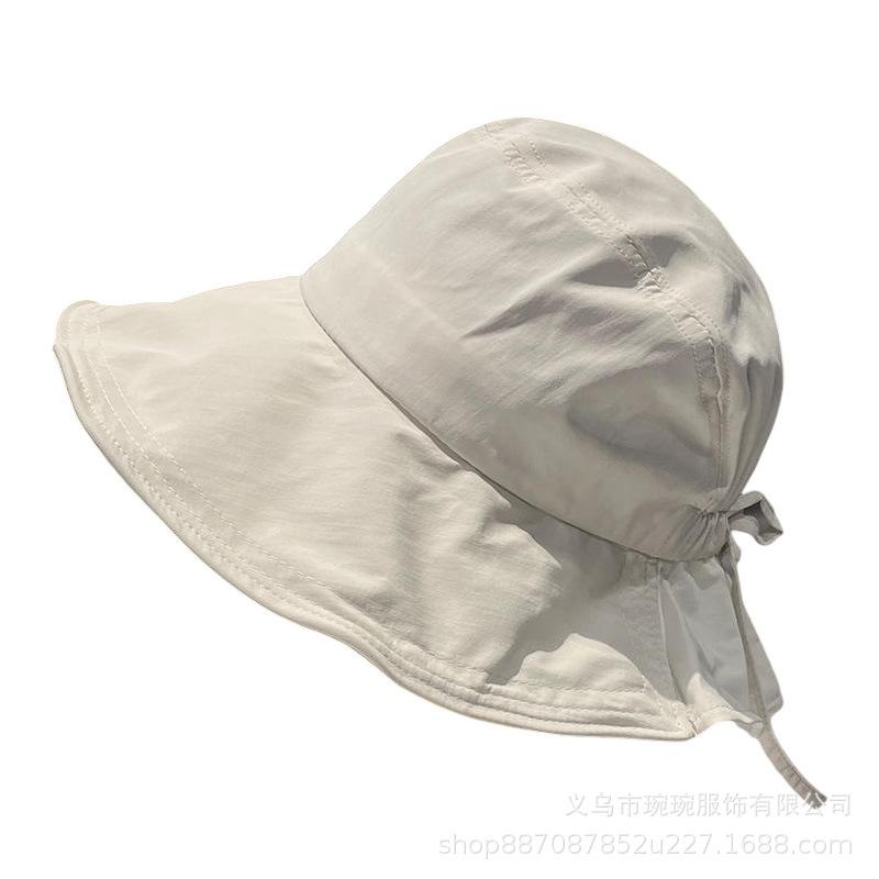 Bow big brim basin hat new fisherman hat children sweet versatile student fashion breathable sun hat