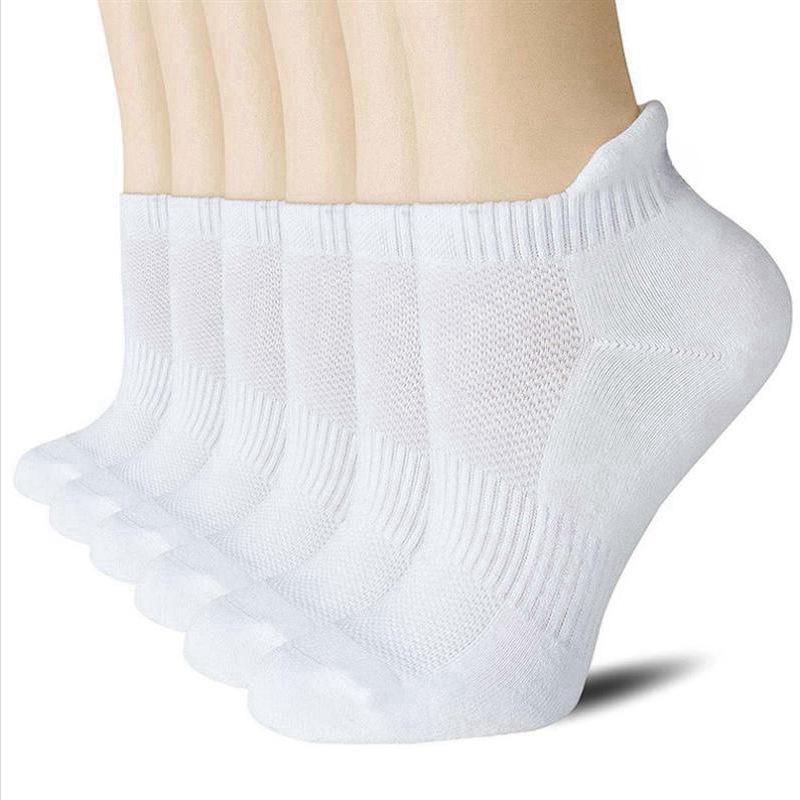Unisex Breathable Cotton Running Socks - Sweat-Absorbent Mesh Design for Sports