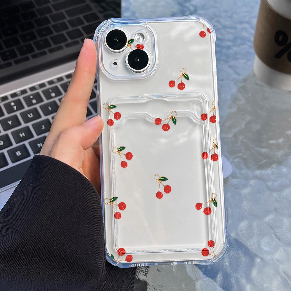 Card Phone Case for iPhone 11 13 XR 15 14 Pro Max iPhone 12 16 7 8 Plus XS Max Samsung S24 S23 A15 A55 A05 A54 Redmi 12 13C 13 9 Cartoon Protection