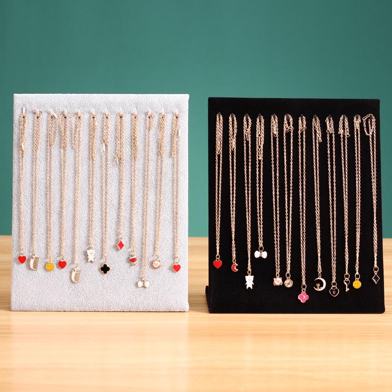 Necklace & Bracelet Display Stand with Jewelry Storage for Earrings, Rings, and Pendants