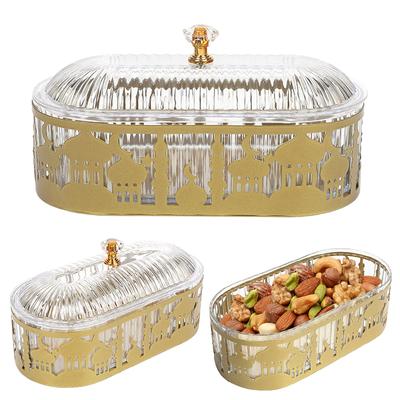 Ramadan Süßigkeiten Lebensmittel Tablett EID Mubarak Dekoration Für Zuhause Dessert Box 2025 Ramadan Kareem Islamische Muslimische Partyartikel Eid Geschenke