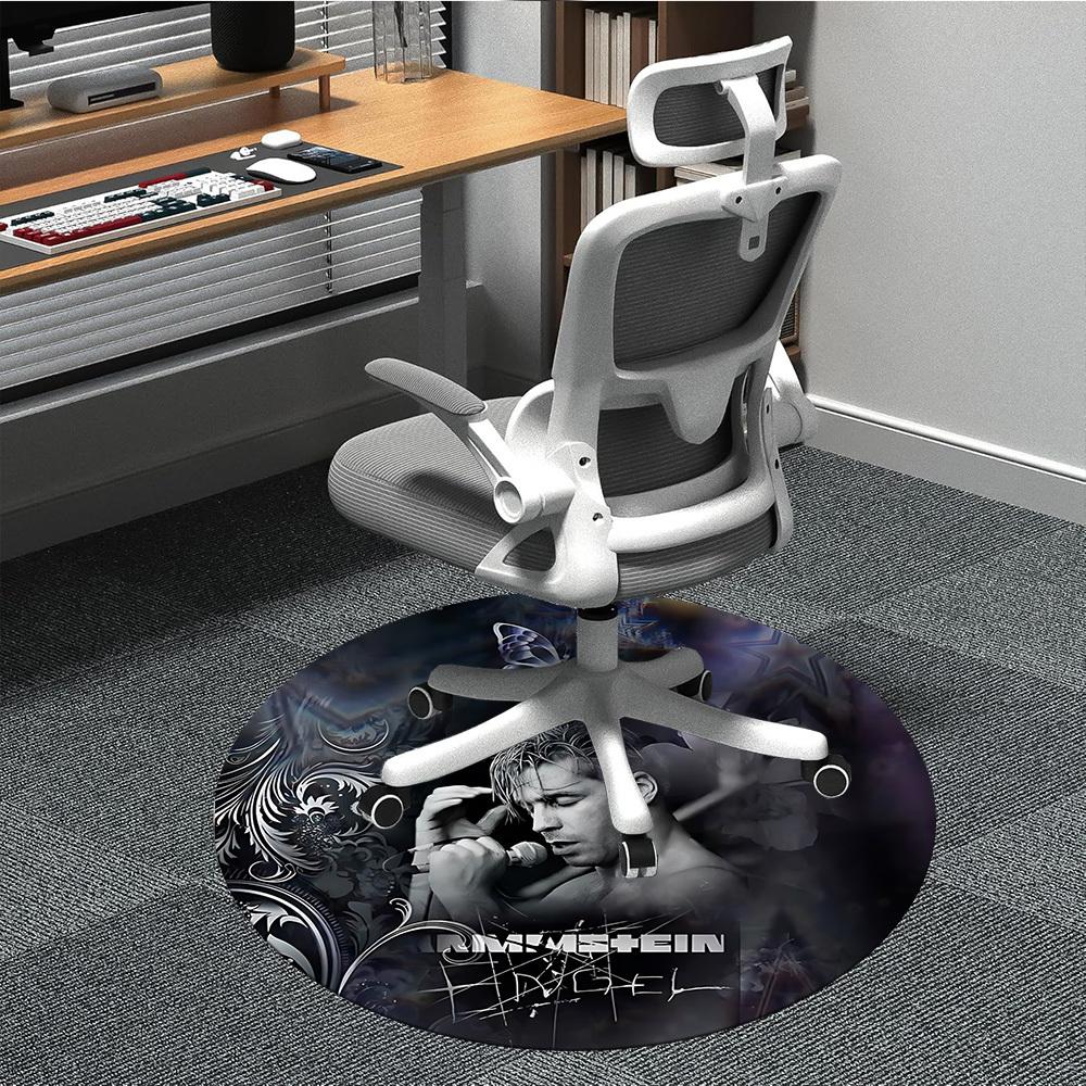

1pc Rammstein Carpet, Round Non-Slip Durable Large Size Office Carpet, Suitable for Office yy250908079 80cm by 80cm