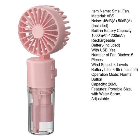 Portable Size with Water Spray Ring Abs 5 Pcs