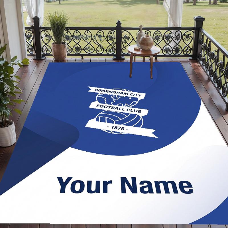 Custom Text Printed Rug BIRMINGHAM CITY Football Non Slip Floor Carpet For Home Room Decor