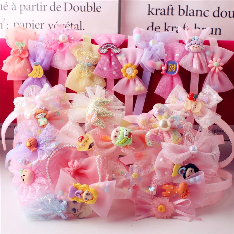 Korean Style Transparent Bow Headband for Children - Cartoon Hair Accessories for Girls