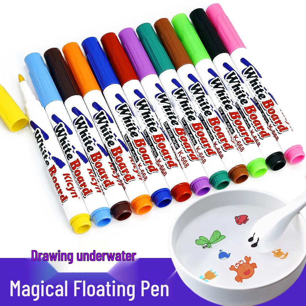

Magic Floating Water Pens for Kids - Fun & Colorful Painting 8 Colors - 8 Pens, Transparent Bag