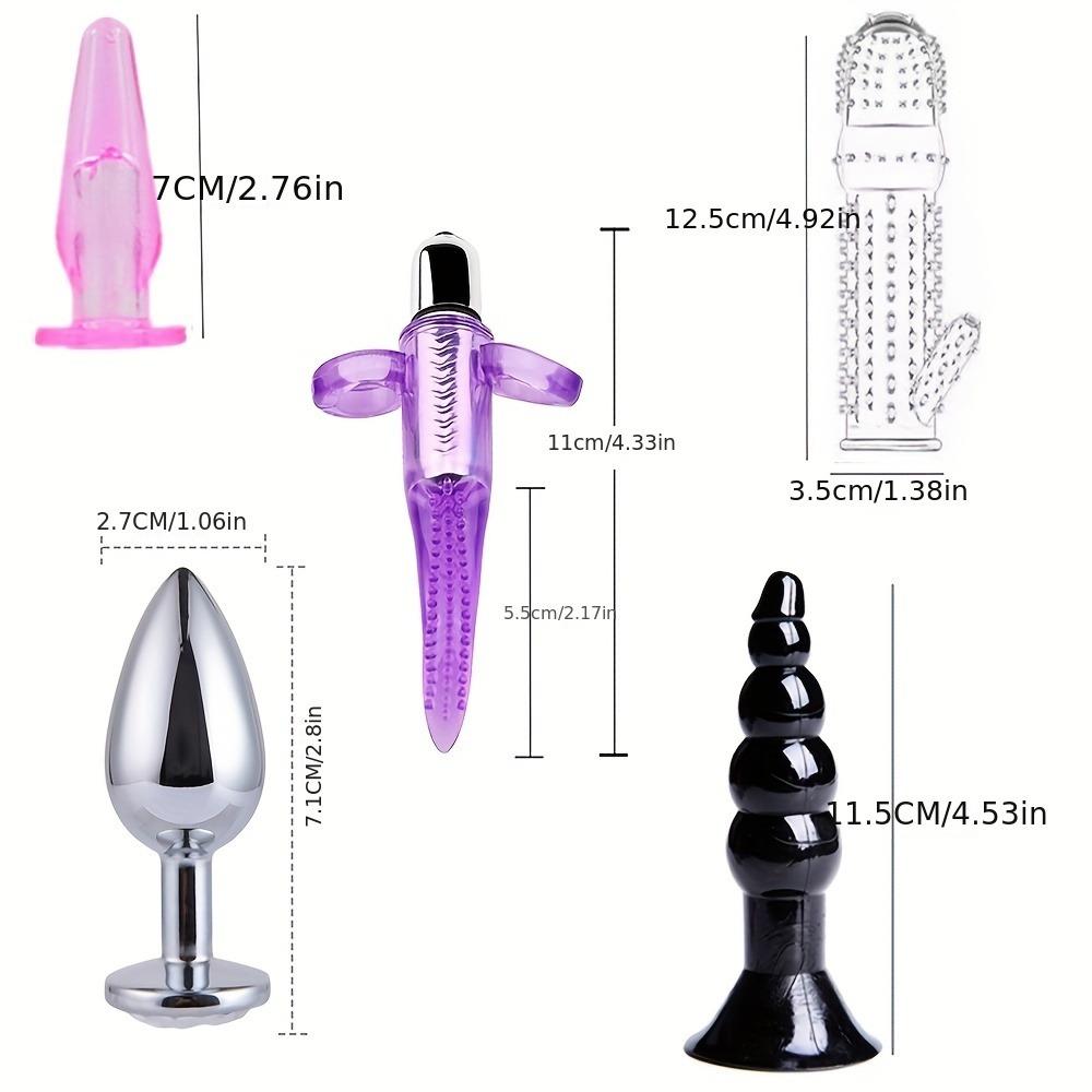 6pcs BDSM Anal Plug Vibrator Penis Rings Kit Anal Beads Dildos SM Butt Plug G Spot Prostate Massager Sex Toys for Men and Women