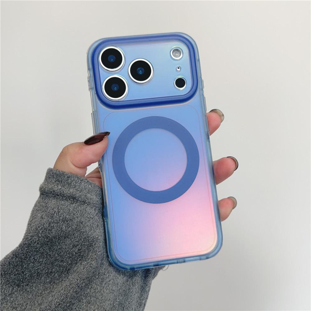 INS Style Magnetic Transparent Phone Case for Apple iPhone 17 Pro Max/16/15P