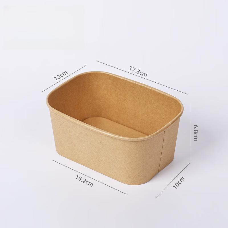 Ming Ling 1000ml Kraft Paper Take-Out Boxes with Lids, 20 Count