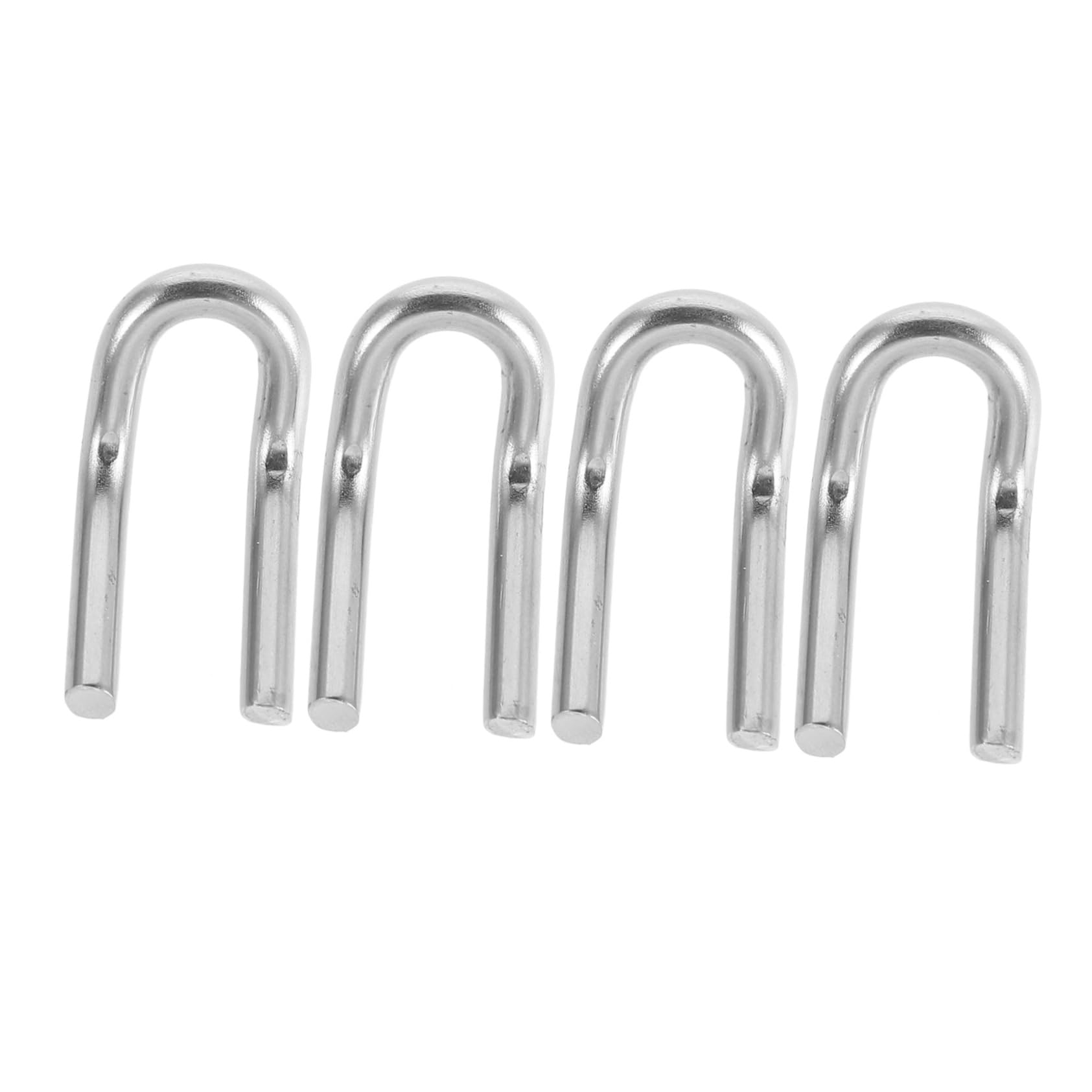 

PAMINGONO 4 Pcs Stainless Steel Motorcycle Spring Hooks U-Shaped Fasteners for Improved Performance 2.70X1.60X0.40CM серебряный