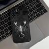 Ausgefallene Dunkle Gothic Skorpion Handyhülle Für iPhone 17,16,15,14,13,12,11 Plus,Pro Max,XS,Weiches Silikon Schwarze Hülle