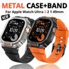 Case+Strap For Apple Watch Ultra 3 2 49mm Band  Accessories Sport Silicone Bracelet+Metal Protective Bumper iWatch Cover 49mm