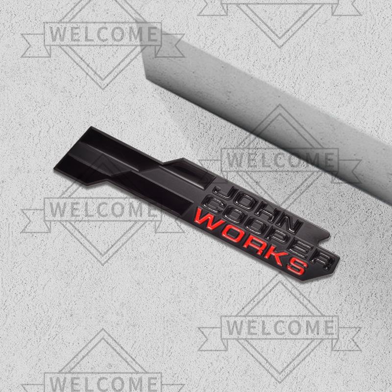 3D Car Stickers John Cooper Works Grille Emblem Auto Body Badge Trunk Decal For Mini Cooper S ONE J01 U25 F57 R53 R55 R56 R58