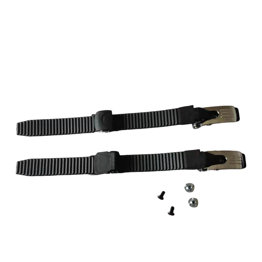 Universal Roller Skate Energy Strap Buckle Assembly, Complete Inline Skate Strap with Metal Buckle and Screws, 1 Pair/Set