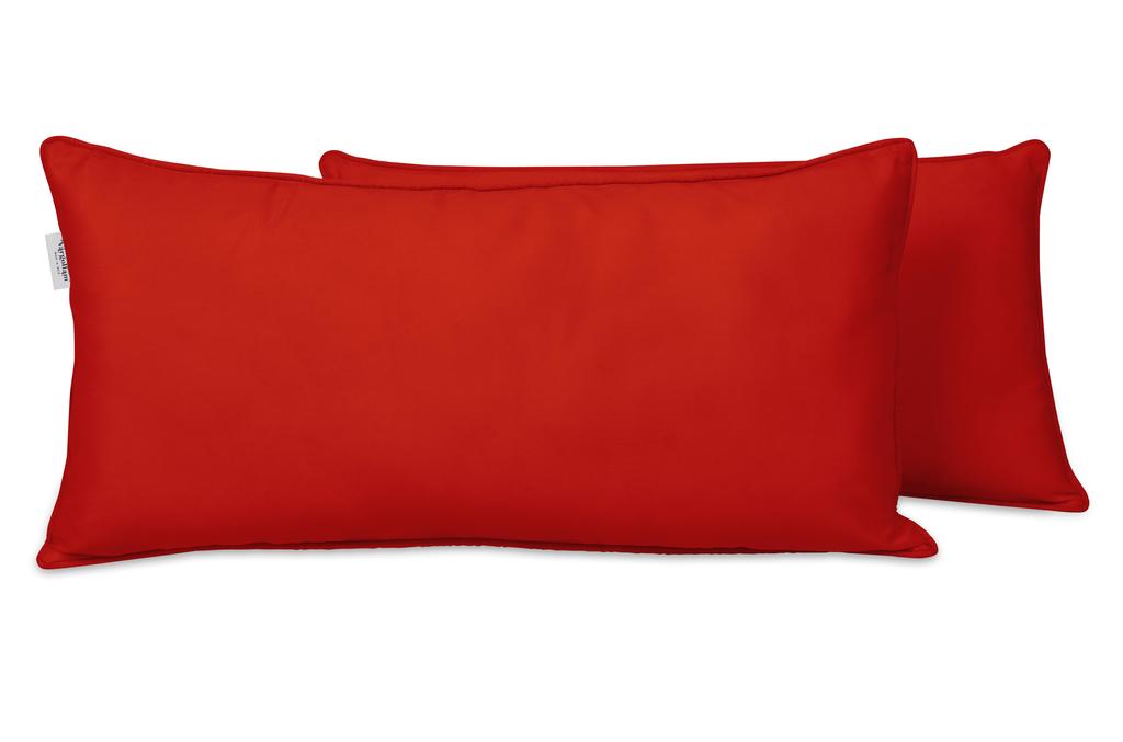 Vargottam Indoor Outdoor Polyester Fabric Lumbar Pillow Cover, Waterproof Rectangular Cushion Case for Patio Furniture-12" x 18