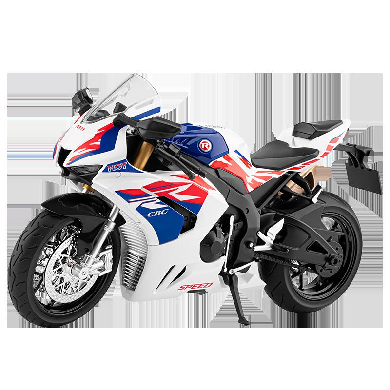 1:9 CBR1000RR-R Motorcycles Toy Car Models Metal Diecast Shock Absorption Sound Light Rubber Tires Miniature motors boy Gifts