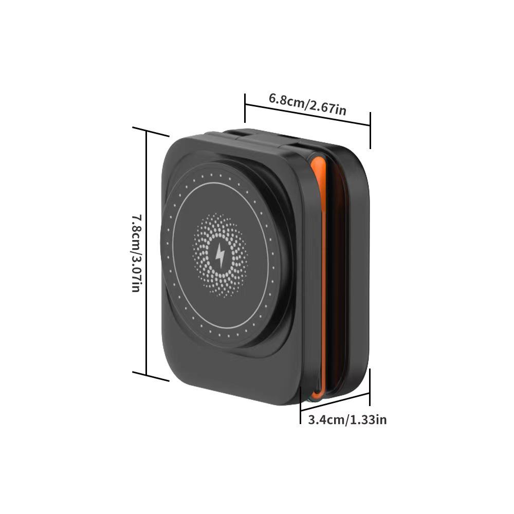 Foldable 15W 3-in-1 Wireless Charger for Phone, Earbuds, and Watch
