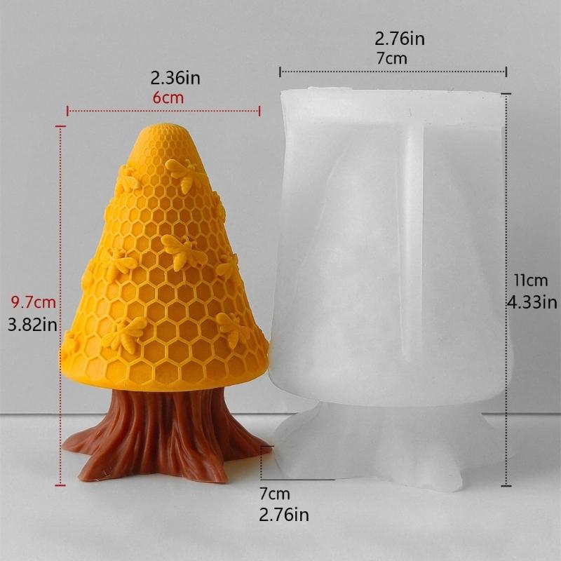 High Temperatures Resistant Silicone Candle Mould for Honeycombs Candle and Soap Making With Realistic Texture