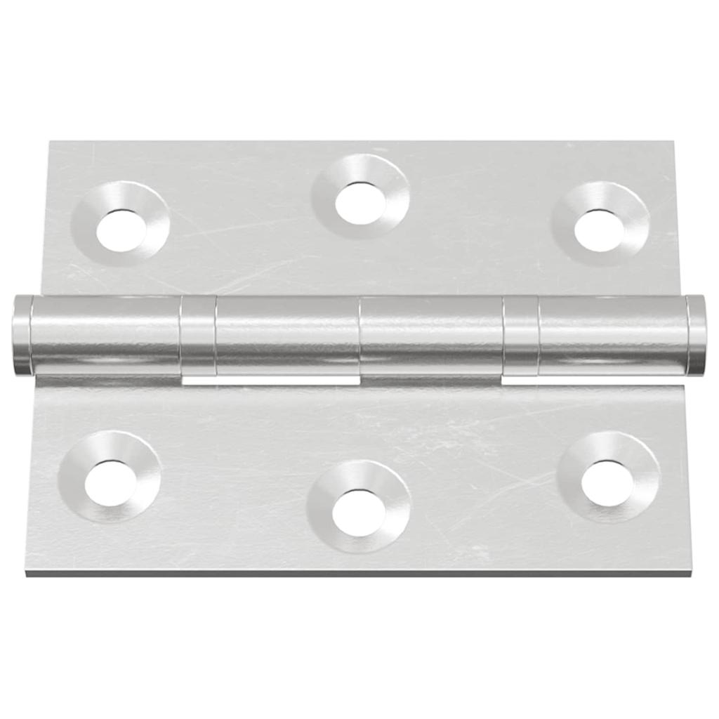 Hinge 2 Pcs Silver 50 X 38 X 1.3 Mm Steel