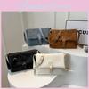 Sweet Fresh Style Minimalist Pure Color 2024 Spring Korean Single Shoulder Crossbody Tote Bag In White