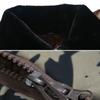 Men's Camouflage Stand-up Collar Down Jacket Regular Winter Thick Warm Cotton Jacket Men's Casual Top Zipper Metal Buckle Coats Outdoor Tooling