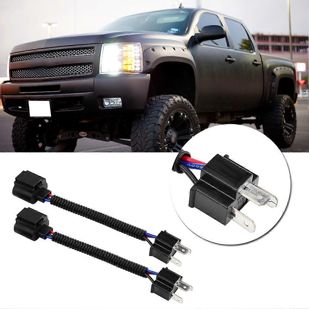 2pcs H4 Male to H13 Female Connector Car Pigtail Wire Wiring Harness Adapters for Ford