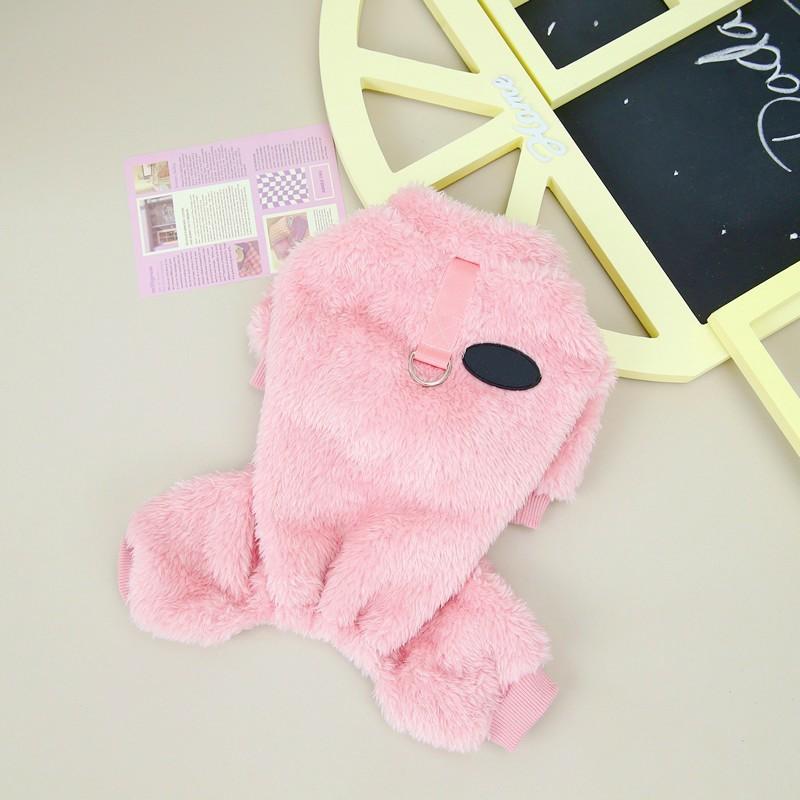 Winter Warm Fleece Dog Jumpsuit Pet Dog Clothes for Small Dogs Autumn Four Legs Pajamas Plush Dog Coat Chihuahua Poodle Costumes