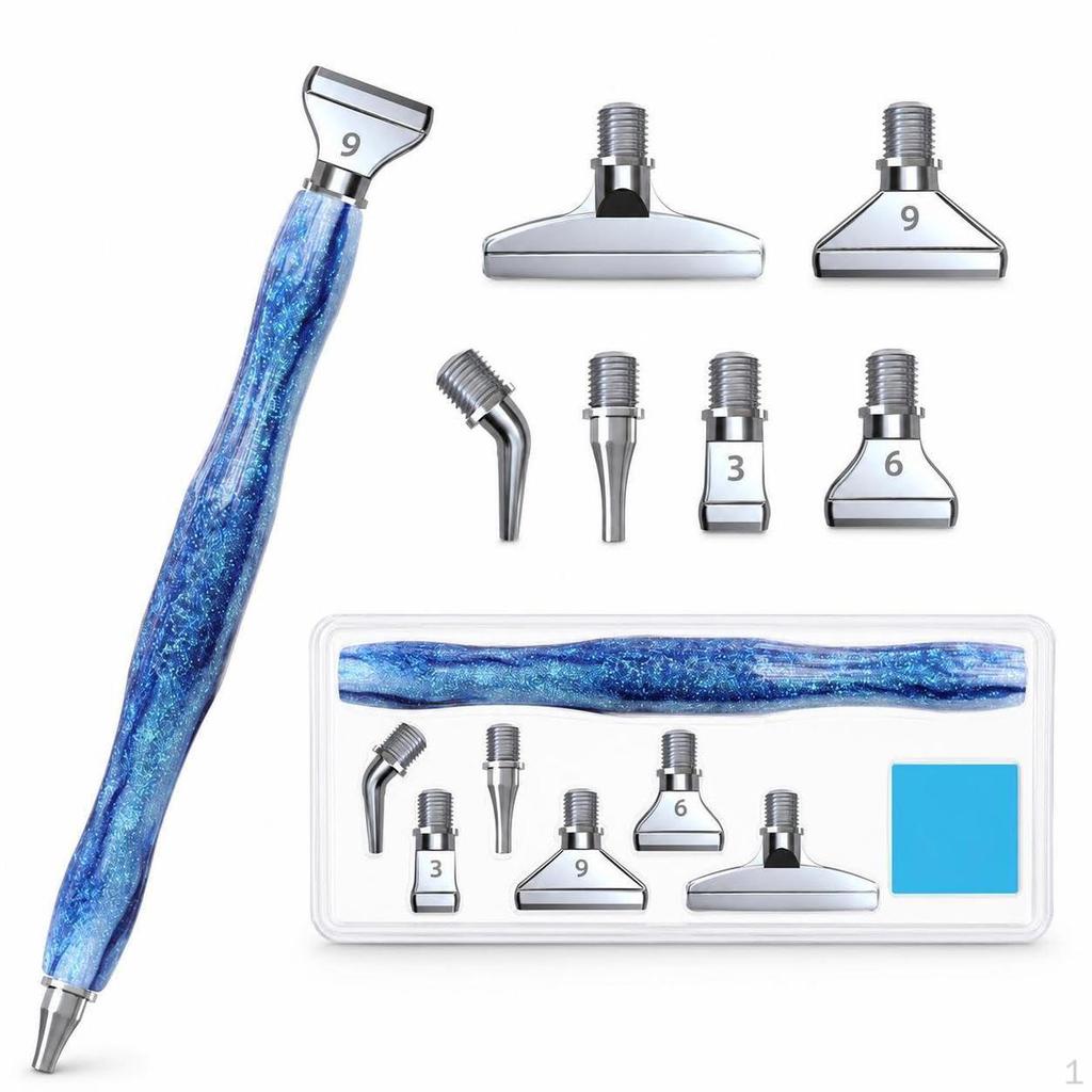 Diamond Painting Pen Kit with Threaded Tips for DIY Craft Purple