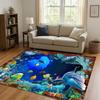 New 3D Illusion Underwater World Breaking Wall Living Room Non Slip Area Rug Carpet for Bedroom Playroom Sofa,Home Decor Doormat