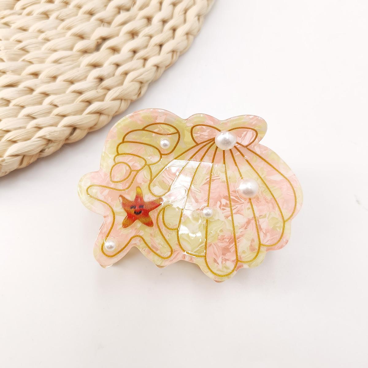 

Океаническая серия Заколка-краб для волос из жемчужной ракушки Персонализированная креативная заколка-акула Захват для волос на затылок Аксессуары для волос