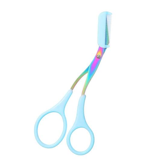 1/2/3Pcs Eyebrow Trimming Scissors with Comb Stainless Steel Non-Slip Precision Eyebrow Trimmer Men Women Brow Hair Removal Grooming Tool