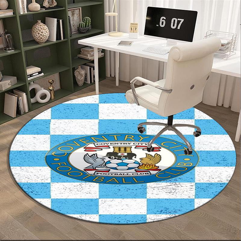 1PC round rug Newcastle United Crest Printed Round Area Rug ,Rug For Home Office, Round Chair Rug, Decorative Carpet Fan gifts Christmas gift