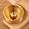 Magnetic Brass Shopkeepers Bell Solid Wood Suction Door Type Wind Chime C-Shaped Door Chime No Drill Installation for Metal Doors Housewarming Gift