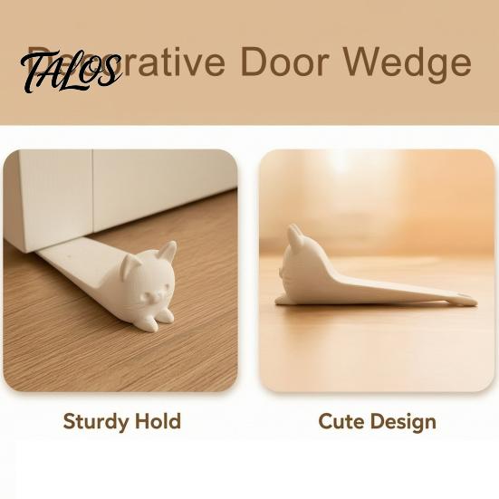Cat Shaped Doorstop 3D Printed Lying Doorstop, Decorative Kitten Door Stopper Wedge, Floor Anti-slip Carpet for Home Living Room Bedroom