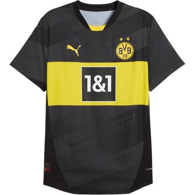 Puma Borussia Dortmund Auswärts FW24 Authentisches Lässiges Retro Kurzarm Fußballtrikot Herren Shirts Gelb Schwarz 77804202