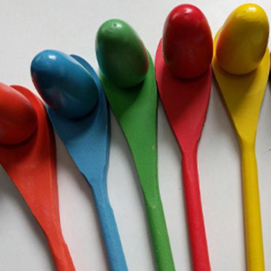 Balance Spoon Egg Lightweight Kids Toy Wood Egg Relay Race Balance Game for Training