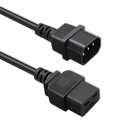 Qoltec Kabel Przedłużający Zasilający IEC C14/C19 | 3x1.5mm² | 2m