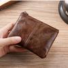 Retro Men's Short Wallet Zipper Pocket Purse Fashion Credit Card Case  Outdoor