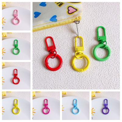 Candy Color Spring Clasp for Keyring Split Ring Carabiner Keychain Clips  DIY Jewelry