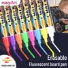 Suomeiqi Dust-Free Erasable Liquid Chalk Pen - Water-Soluble, Hands-Stain-Free for LED Fluorescent Boards