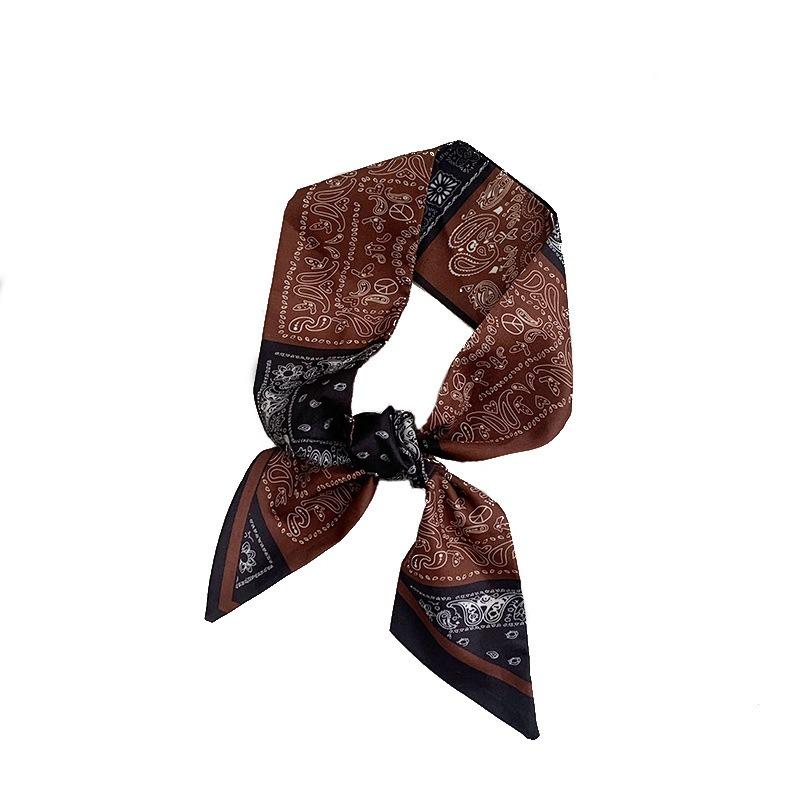 New long silk scarves, high-end spring and summer travel, tied hair, bag decoration, streamer, multi-functional fashion headband, tied hair